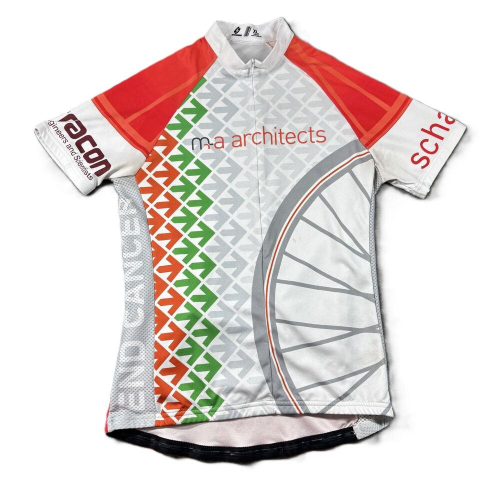 Scudo Women Cycling Jersey Shirt Full Zip Peletonia One Goal White XL L123